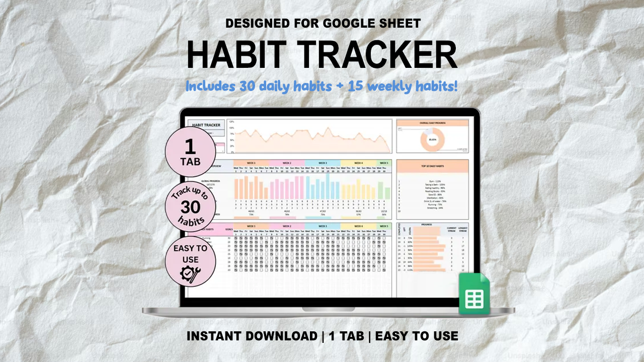 Habit Tracker for Google Sheets